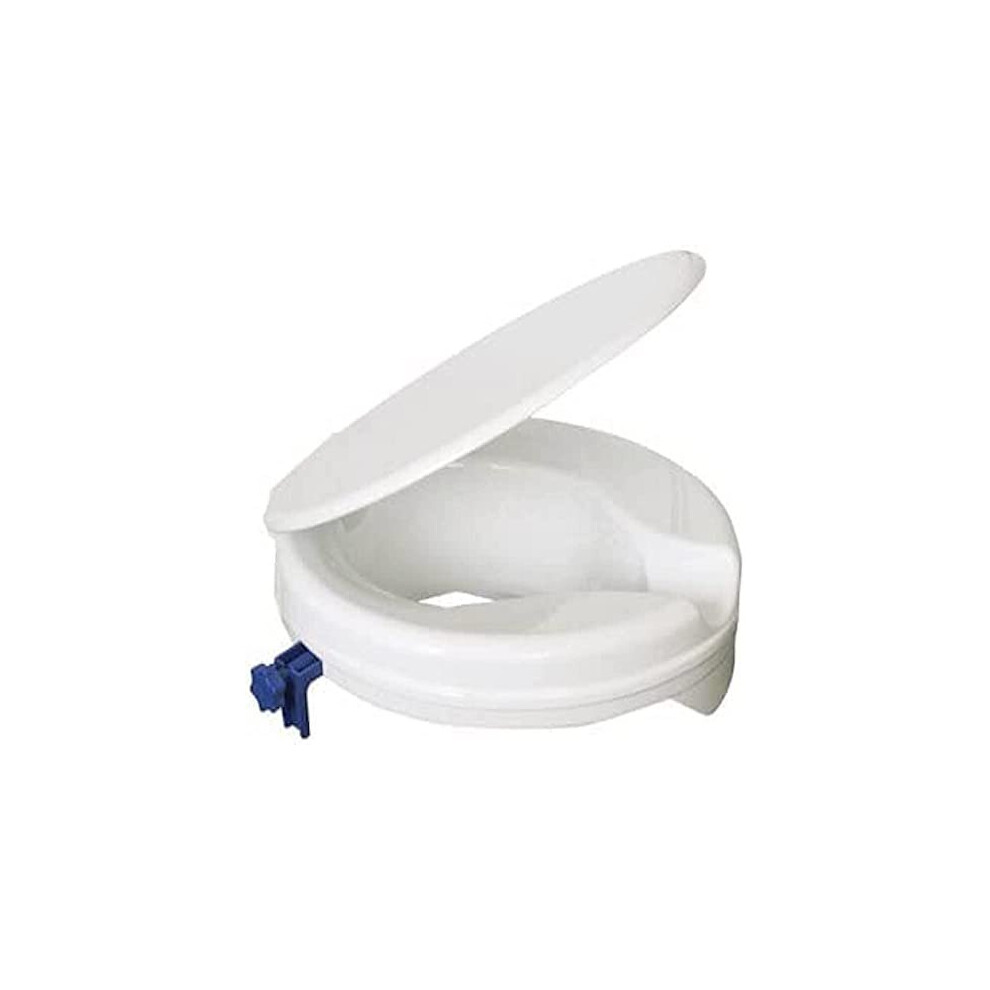 Aidapt 50mm (2") Elevation Raised Comfortable Toilet Seat with Lift Up Lid Easy Fit White