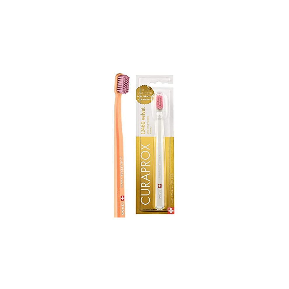 Curaprox CS 12460 Velvet Extra Soft Toothbrush; Extra Soft Bristles For Sensitive Gums