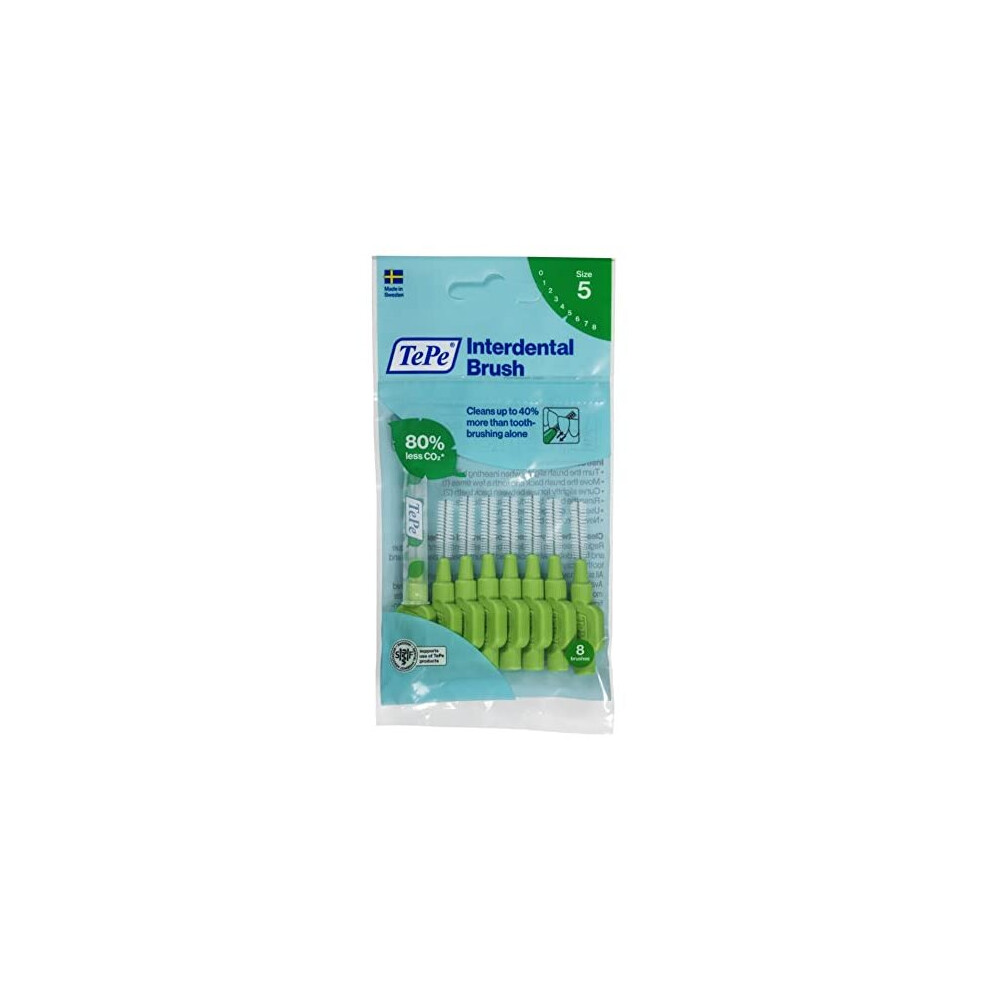 TePe 0.8 mm Size 5 Original Interdental Brush - Pack of 8