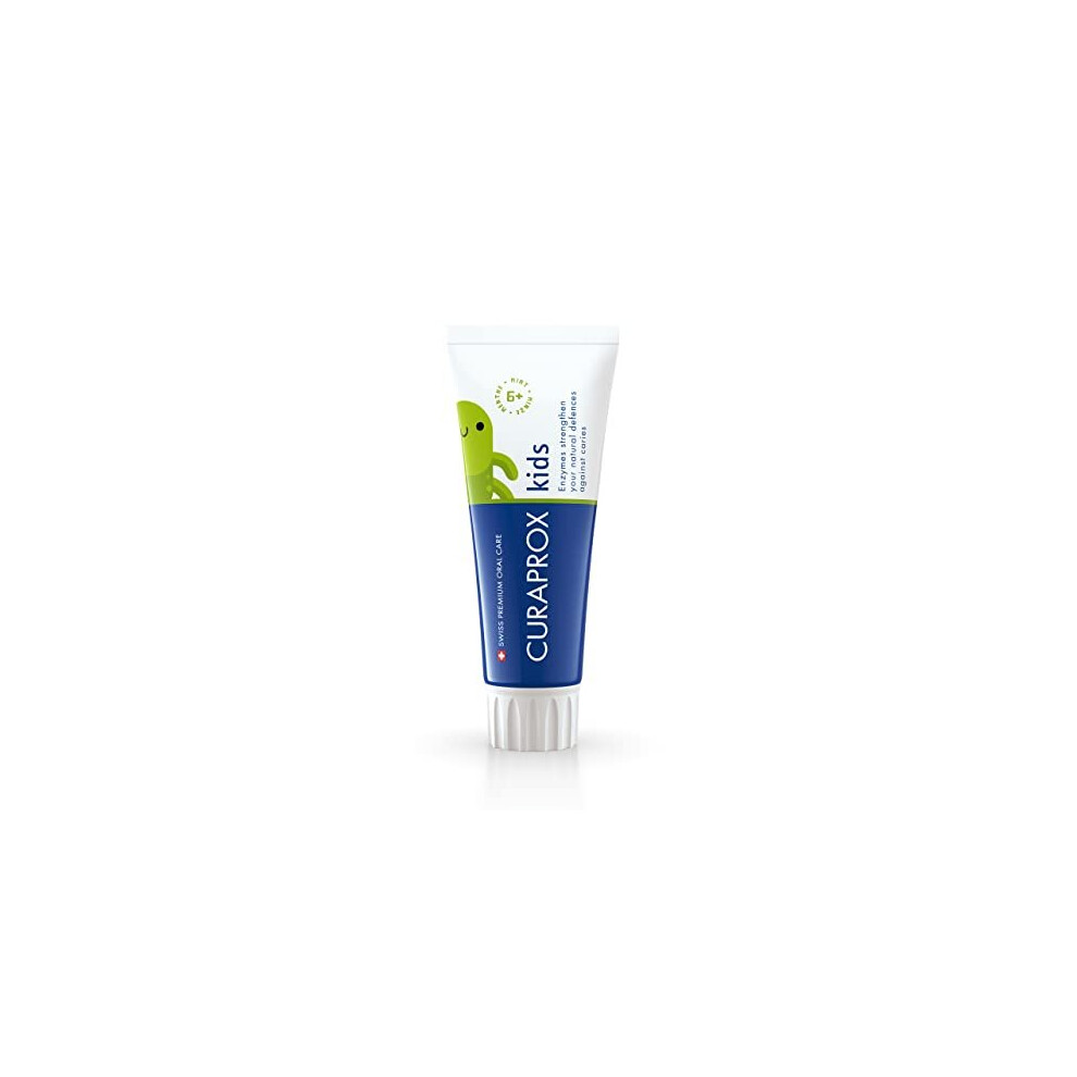 Curaprox Children's Toothpaste Cs Kids Mint, 60Ml - Toothpaste For Kids 6 + Years With 1,450 Ppm Fluoride - Sls Free, Microplastic Free & Triclosan