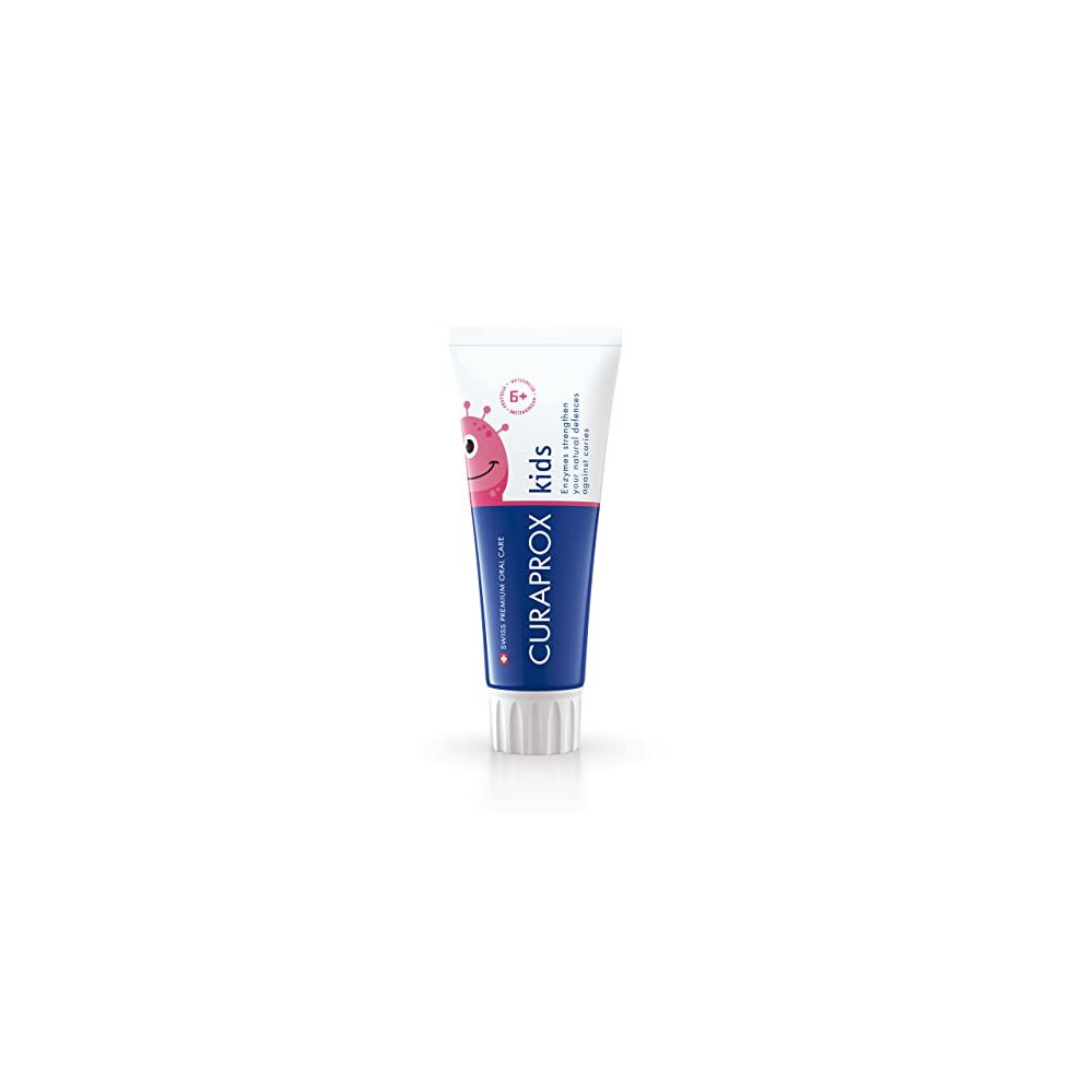 Curaprox Watermelon Toothpaste For Kids 6+ 60Ml - 1,450 Ppm, Vegan, Sls/Triclosan Free, Plastic & Microplastic Free