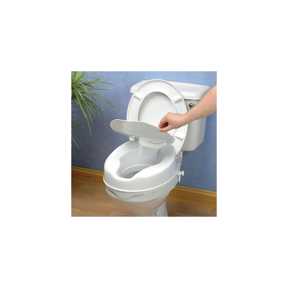 Savanah Raised Toilet Seat with Lid - 6 Inch