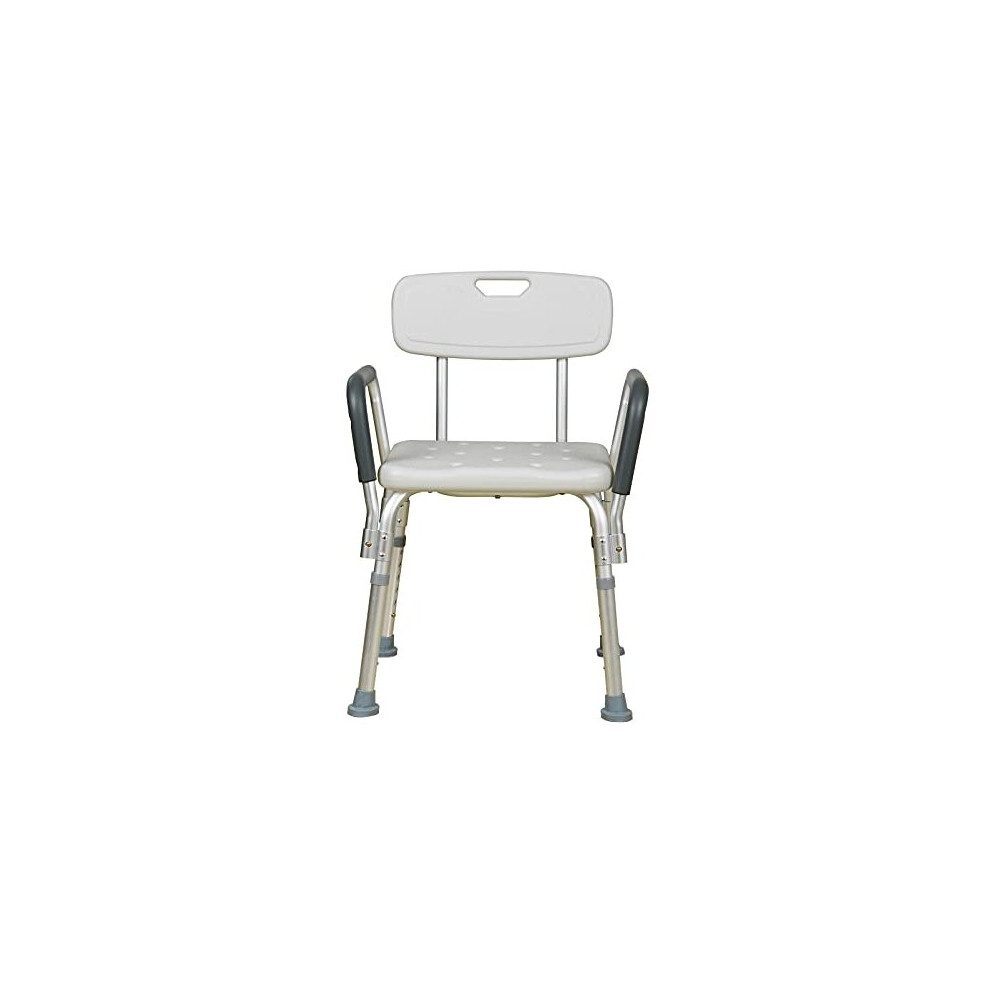 Activ8 Wellbeing Activ8 Bath Shower Chair Rectangular Adjustable With Armrest And Backrest, Anti-Slip Padded Medical Shower Seats Stool Ergonomic Aid For Handicap,