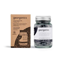 Naturlige tandpastatabletter med aktivt kul, 120 tabletter, Georganics
