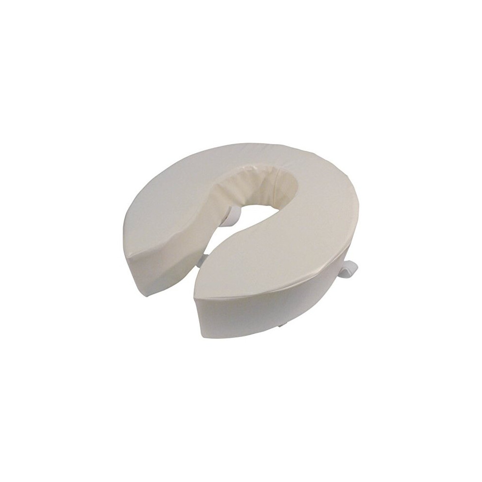 Aidapt White 100Mm (4") Elevation Raised Foam Padded Comfortable Toilet Seat Easy Fit