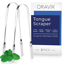 Tongue Scraper Stainless Steel | Two-Pack | Tongue Cleaner | for a Fresh Breath and Better Oral Health | Stainless Steel Tongue Scrapers | Tongue