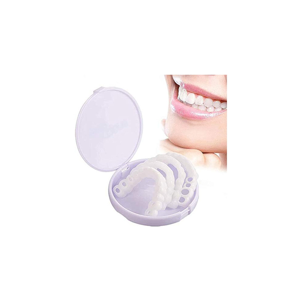 2 Pairs Fake Teeth, Snap on Veneers Teeth, Veneers Snap in Teeth, Instant Snap on Perfect Smile Confidence in Minutes at Home (2 Upper +2 Lower Teeth,