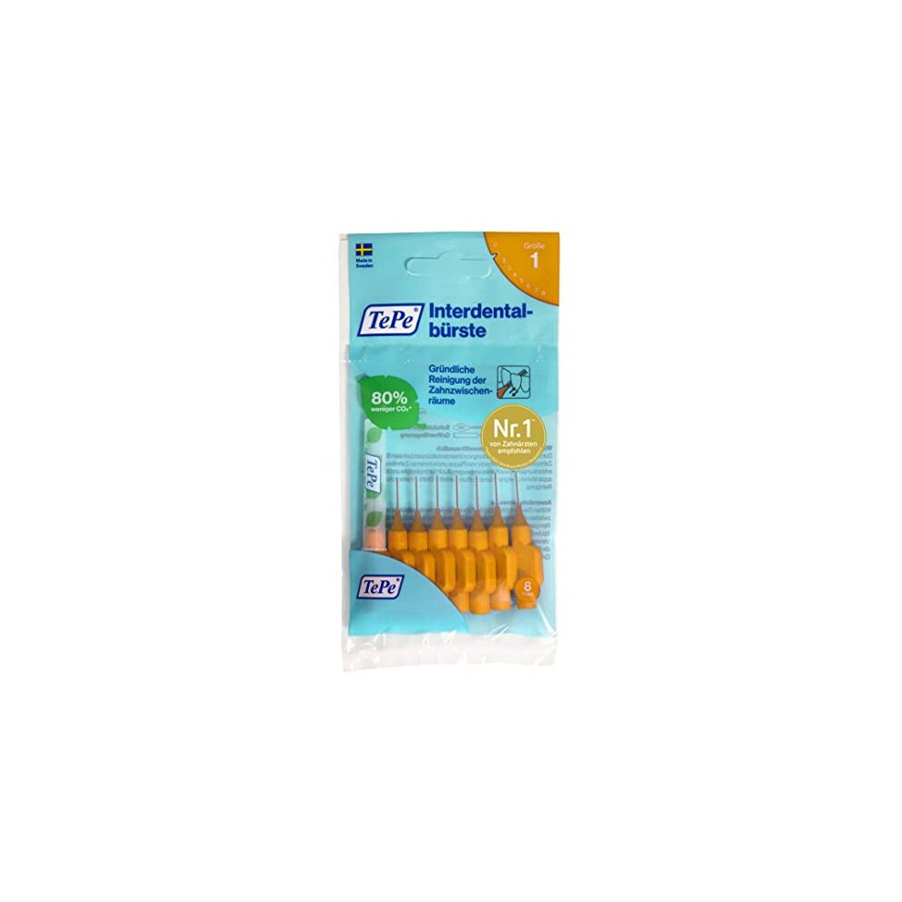 TePe Interdental 8 Brushes Original Orange (Pack of 3, total 24 brushes)