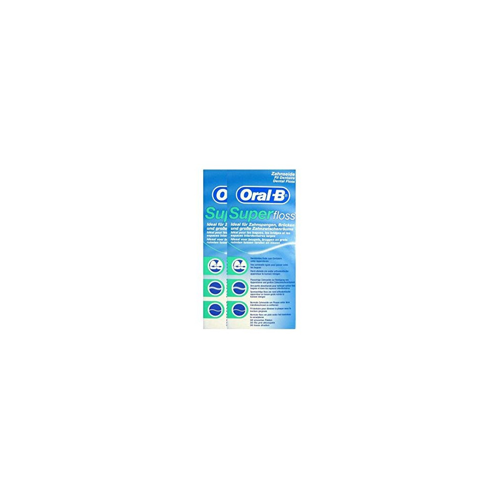 2x Oral-B Superfloss Dental Floss 50 Threads