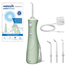 Waterpik Cordless Plus Water Flosser with 2 Pressure Settings, Dental Plaque Removal Tool Ideal for Travel or Small Bathrooms with Rechargeable