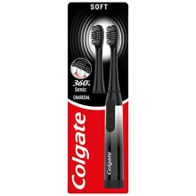 Colgate Battery 360 Sonic Charcoal Soft Toothbrush with charcoal infused bristles cleans in 4 ways for a healthy, whole mouth clean with a replaceable