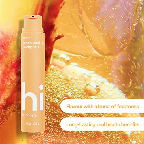 Hismile Peach Iced Tea Flavoured Toothpaste, Flavoured Toothpaste, Hismile Toothpaste, Fluoride Toothpaste, Peach Flavour 2