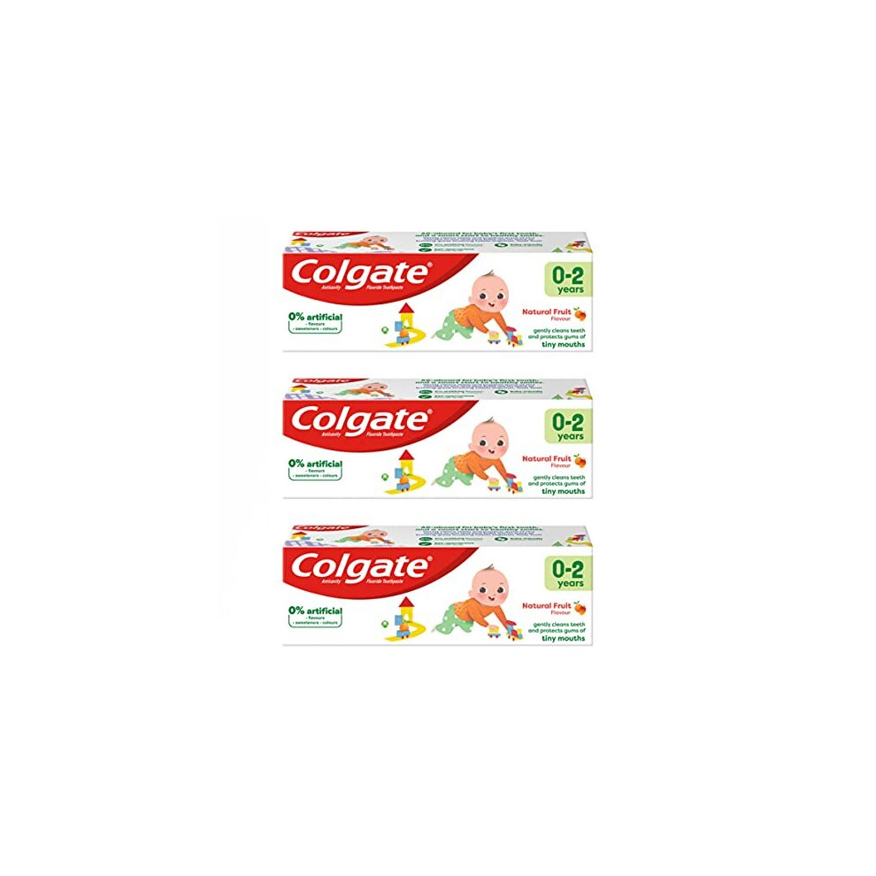 Colgate Baby Toothpaste 0-2 Years Natural Fruit Flavour 50ml | Pack of 3