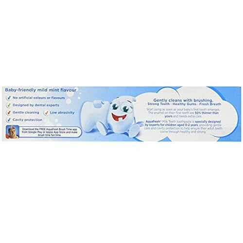 Aquafresh Milk Teeth Toothpaste 0-2 Years (50ml) - Pack of 6 2