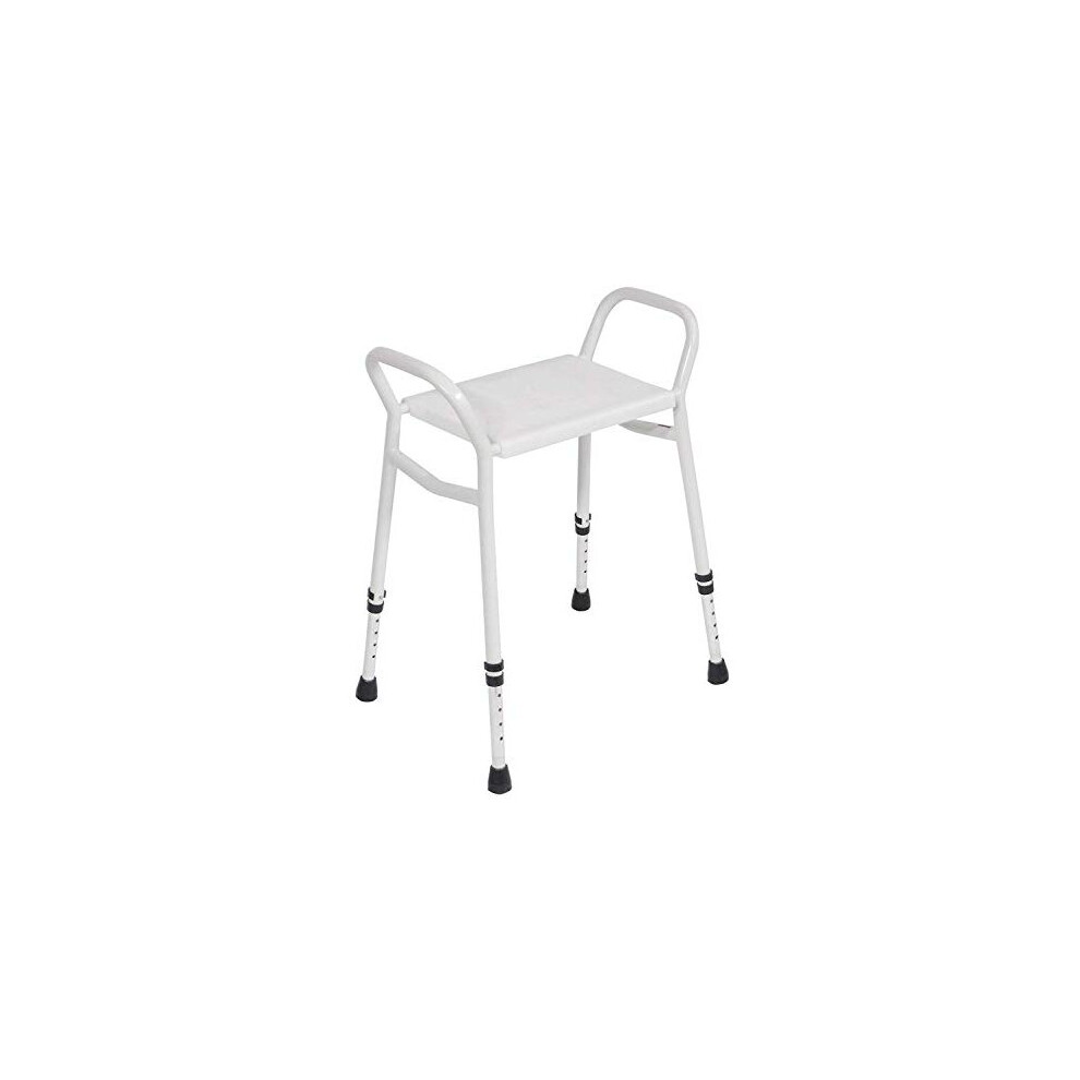 Aidapt High Quality Super Lightweight 1.45Kg Aluminium Strood Shower Stool With Clip On/Off Seat. Rust Free And Ideal For Elderly And Less Able To