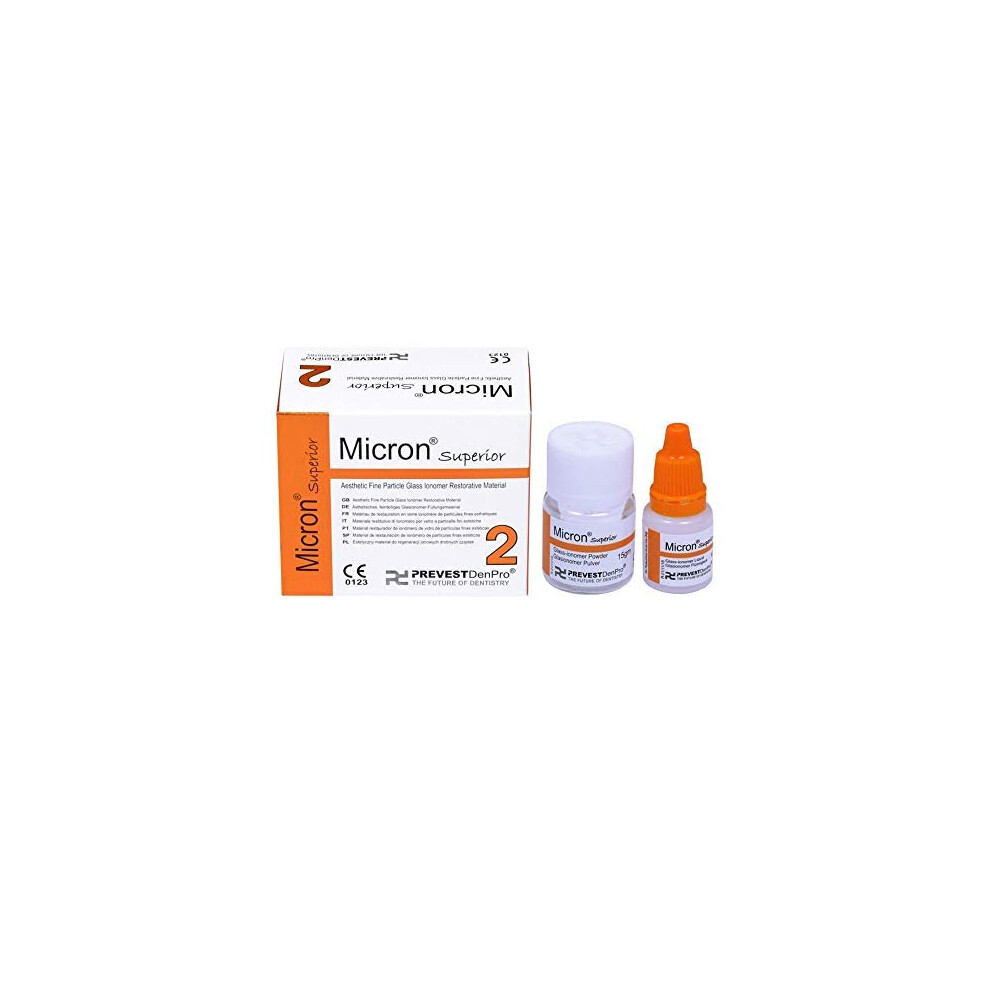 Micron Superior 2 FINE Particle Glass IONOMER FILLINGS Crowns Cement, Restorative Material