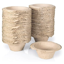 Easy Care Solutions | Disposable Pulp Sick Bowls with Rim | 1000ml | Pack of 50 (Pack of 100)