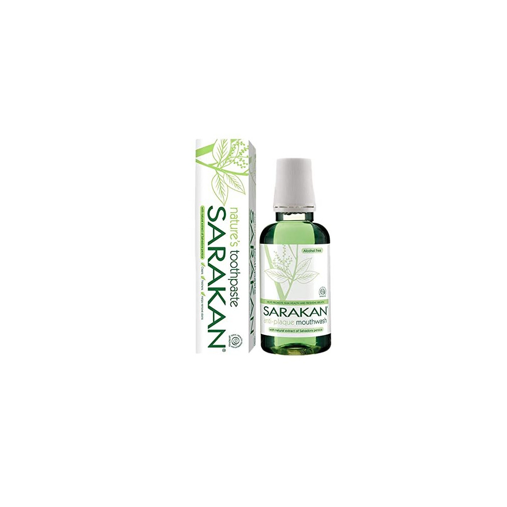 Sarakan Nature's Dental Care Kit Toothpaste 50Ml & Mouthwash 300Ml