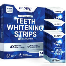 DrDent Professional Teeth Whitening Strips 7 Treatments - Safe for Enamel - Non Sensitive Teeth Whitening - Whitening Without Any Harm - Pack of 14