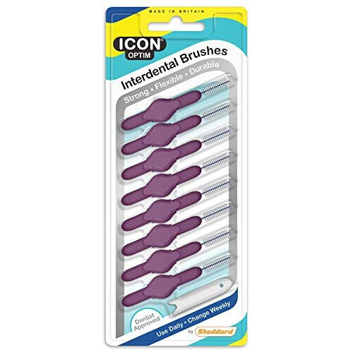 ICON OPTIM Interdental Brush Large Purple (Pack 8)
