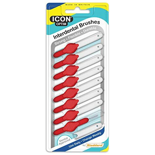 ICON OPTIM Interdental Brush XXFine Red (Pack 8)