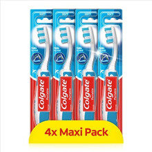 Colgate Portable Soft Toothbrush 4pack | Travel Toothbrush | Folds into a Compact Size | Perfect for suitcases and Bags | flip Cover Protects bristles