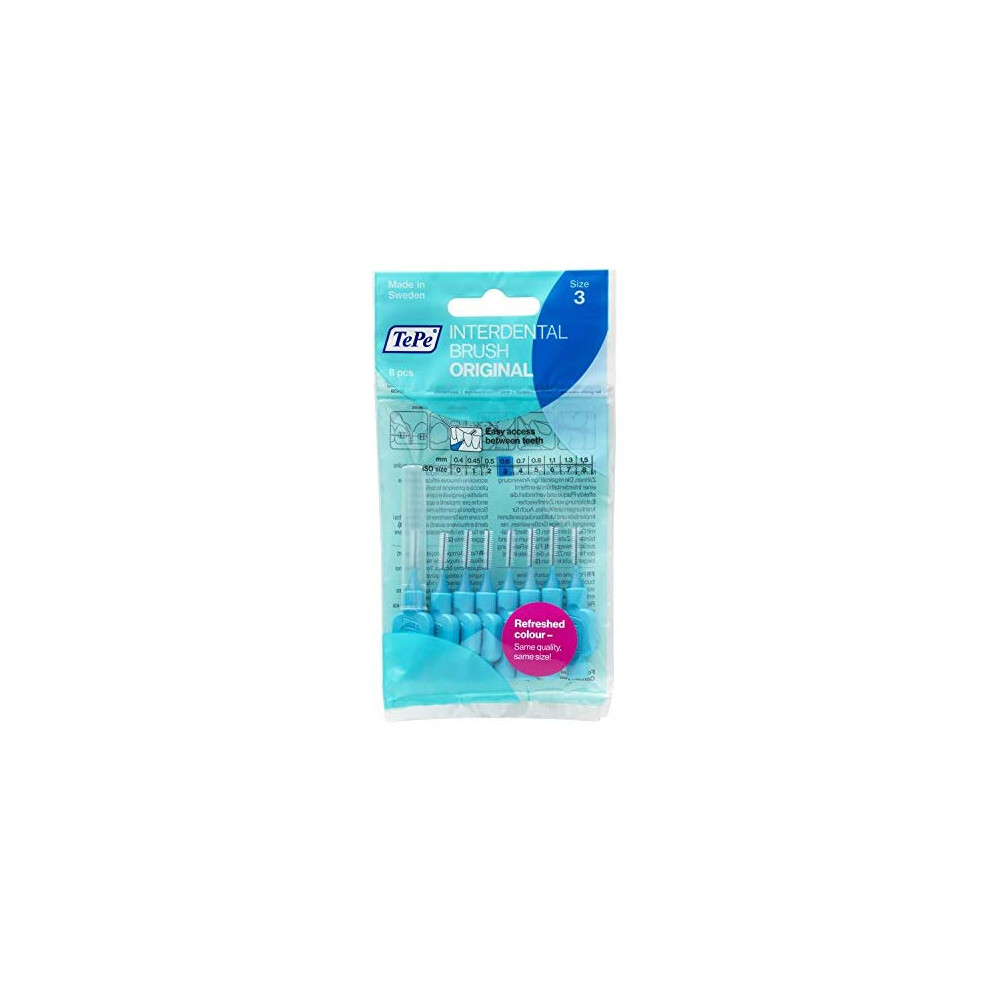 TePe Interdental Brushes 0.6mm Blue - 4 Packets of 8 (32 Brushes)