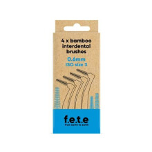 f.e.t.e | Blue ISO Size 3-0.60mm Bamboo Interdental Brushes | Biodegradable & Compostable Handle | Recyclable Soft Bristles | Sustainable | Vegan