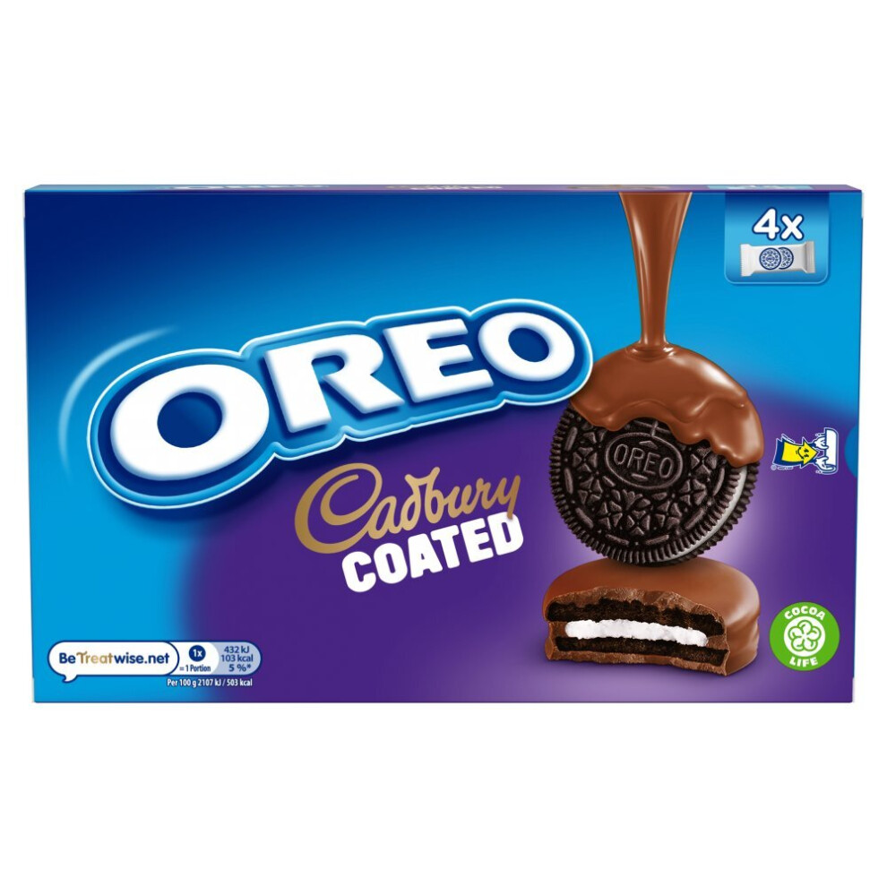 OREO Cadbury Coated Sandwich Biscuits 164g (Pack of 10)