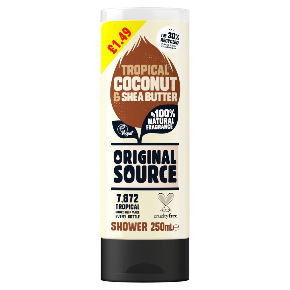 Original Source Tropical Coconut & Shea Butter Shower250ml (Pack of 6)