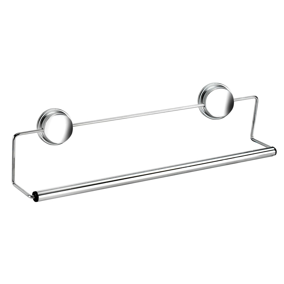 (Towel Rail) Bathroom Easy Fix Towel Rail & Ring Storage Basket