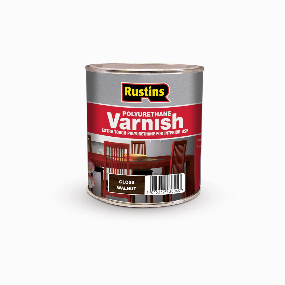 Rustins Polyurethane Varnish Gloss - Walnut 1ltr