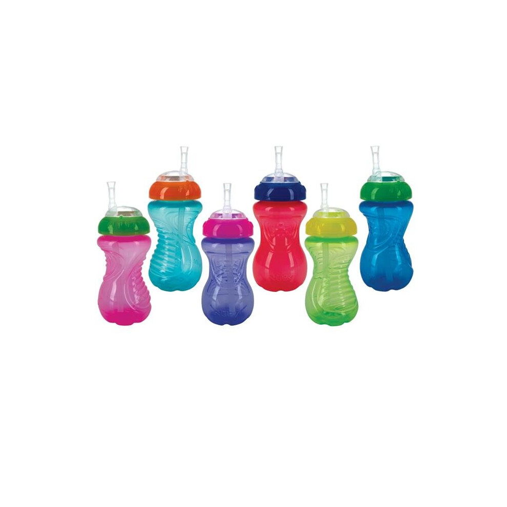 Nuby 2364770 Flexi Straw & Colors Vary Nuby No-Spill Cups - Case of 24 - Pack of 24