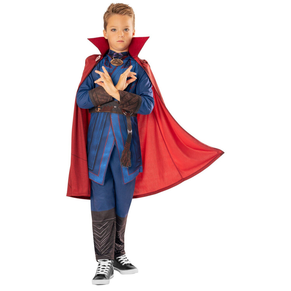 (7-8 Years, Blue/Red/Brown) Doctor Strange Boys Deluxe Costume