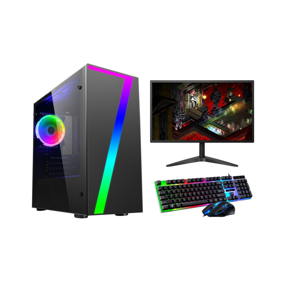 FCS Gaming PC Computer Bundle Intel Quad Core i5 16GB 1TB 2GB GT 730 Win10