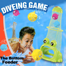 (Green) Summer Diving Training Toys Feed The Frog Game The Bottom Feeder