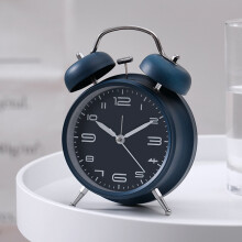 (navy) Multifunctional retro luminous ringing alarm clock