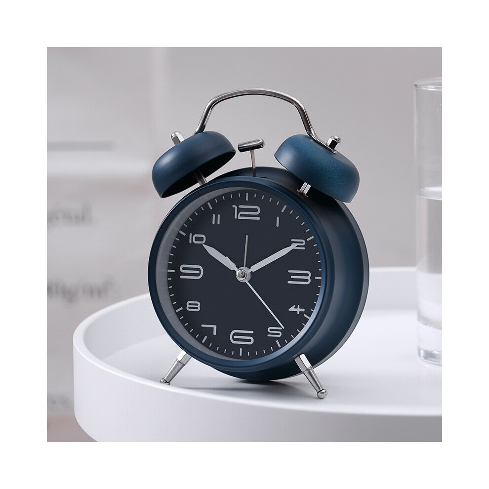 (navy) Multifunctional retro luminous ringing alarm clock
