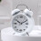 (white) Multifunctional retro luminous ringing alarm clock 1