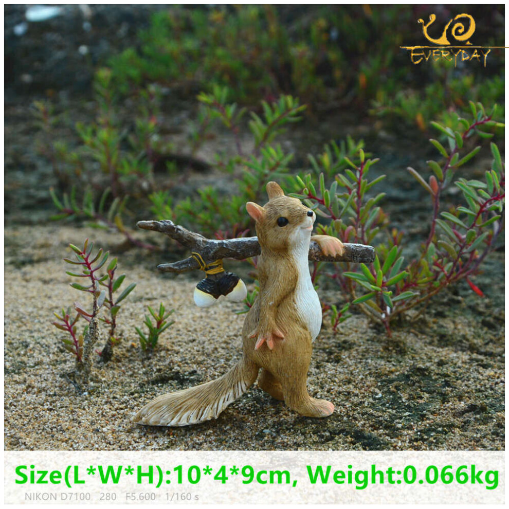 (Z12921A) Everyday Collection Squirrel Animal Figurine Miniatures Fairy Garden Ornaments Home Decoration