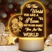 (Love 1) Mothers Day Gifts from Daughter Son, Gifts for Mum, Mum Birthday Gifts Night Light, Presents for Mum, New Mum, Best Mum Ever Acrylic Lamp
