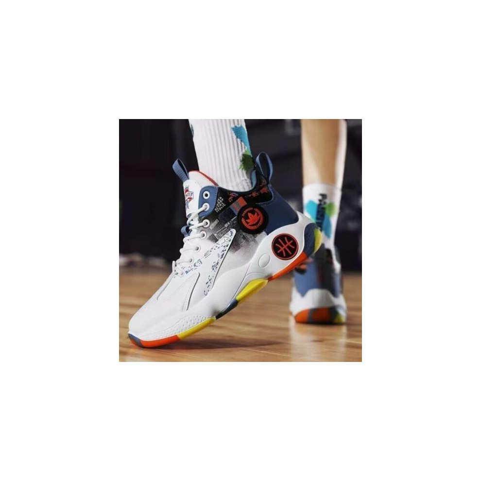(UK10- EU44) Koya Shoes Mens Basketball Ankle Lace Up Trainers Sneakers PU Leather Comfortable