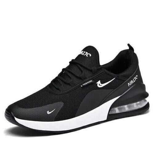 (Black, UK9 / EUR 44) Mens Womens Gym Trainers Casual Sports Athletic