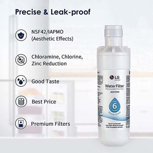3 PACK For LG-LT1000P ADQ747935 Refrigerator Water Filter Replacement Kit 2