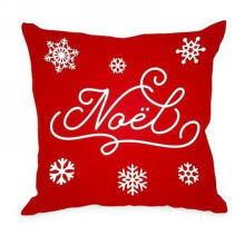 MDR Trading AP-PAC238NL Red with White Noel & Snowflakes Pillow