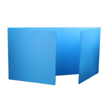 Flipside FLP1937212 Corrugated Study Carrel, Blue - Plastic - Pack of 12