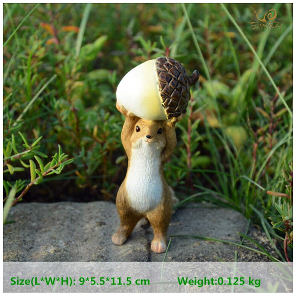 (Z12910A) Everyday Collection Squirrel Animal Figurine Miniatures Fairy Garden Ornaments Home Decoration