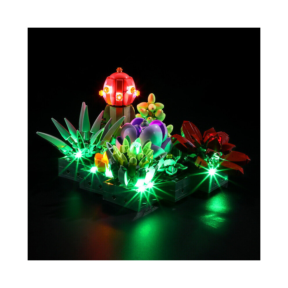 LED Lighting Kit Compatible with Lego 10309 Succulents Plant Decor Building Set - Lights Only - Decoration LED Light Kit Without Building Block Model