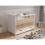 (White/Pine) Tokyo | Cot Bed 120x60cm with drawer 1