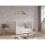 (White/Pine) Tokyo | Cot Bed 120x60cm with drawer 3